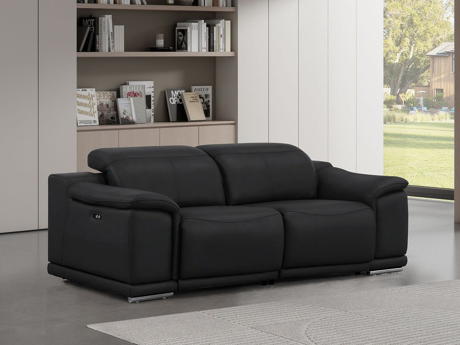 2679 - Genuine Leather Loveseat With Dual Power Recliners