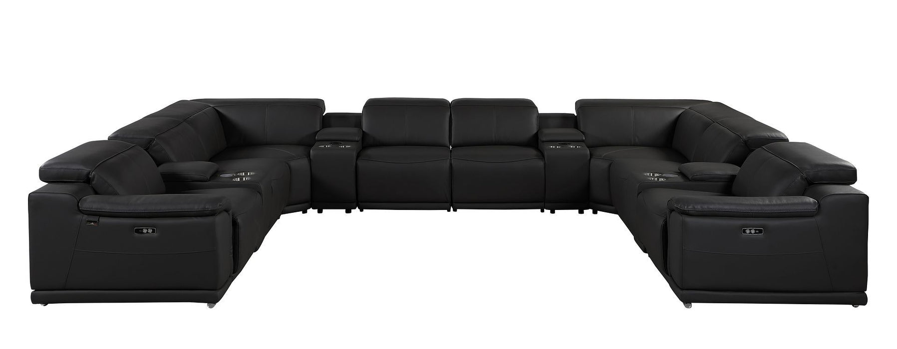 9762 - 12-Piece U Shaped Sectional Sofa With 4 Power Recliners