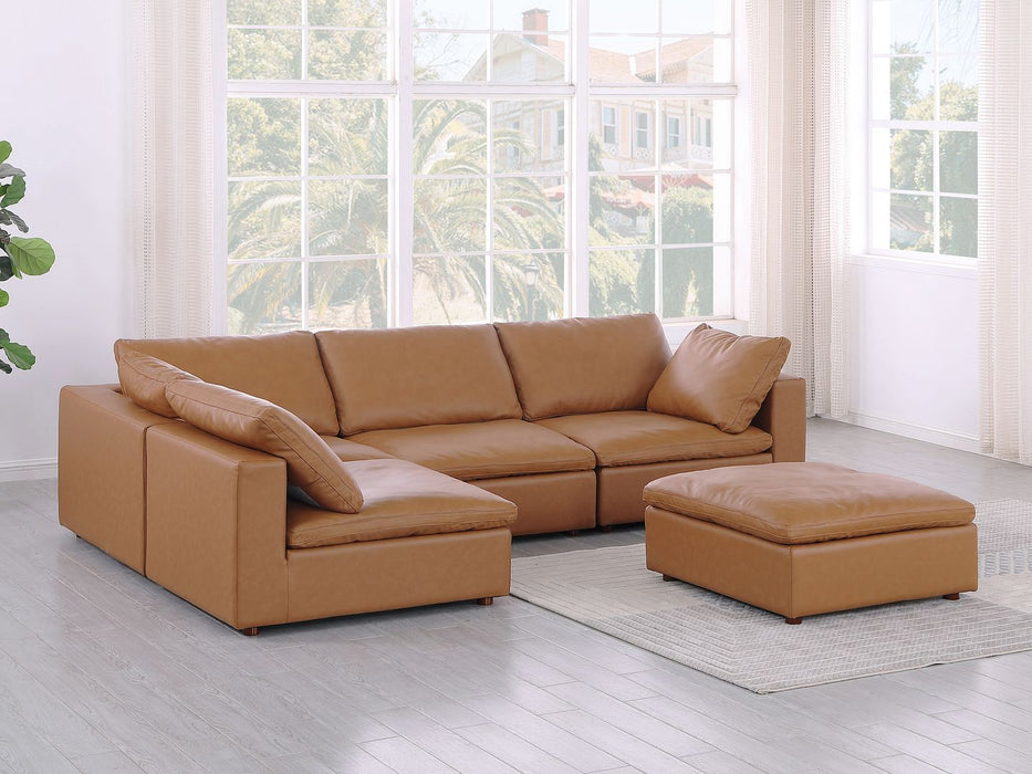 1100 - 5-Piece Left Arm Facing 3-Seat Sectional (Top-Grain Italian Leather)