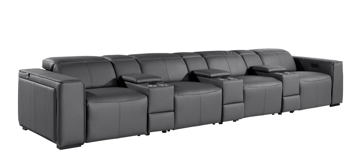 1224 - 7-Piece Modular Power Reclining Sofa In With 4 Power Recliners & Power Headrests