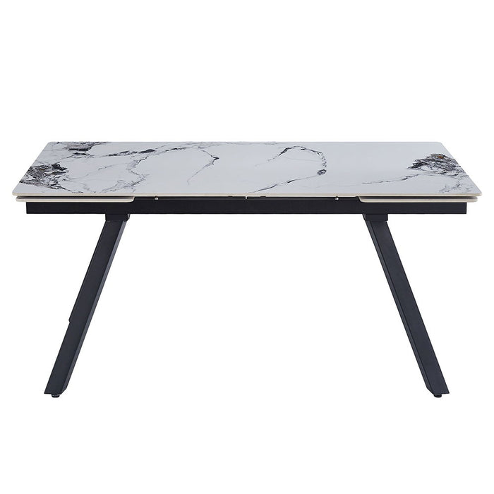 Damita - Ceramic Top Dining Table - White & Black