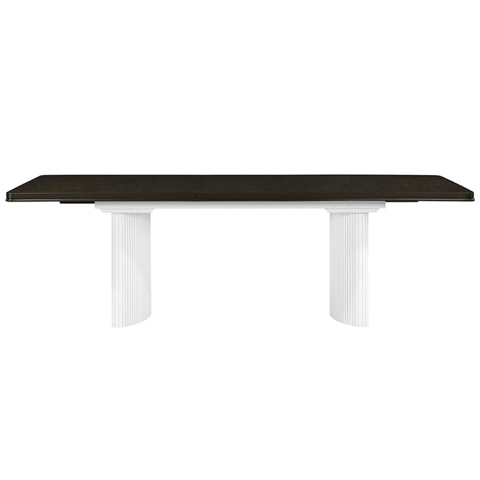 Carena - Dining Table With Leaf - White & Brown