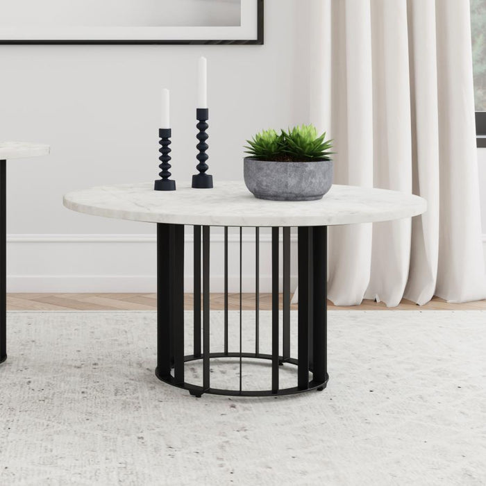 Haven - Round Genuine White Marble Top Table