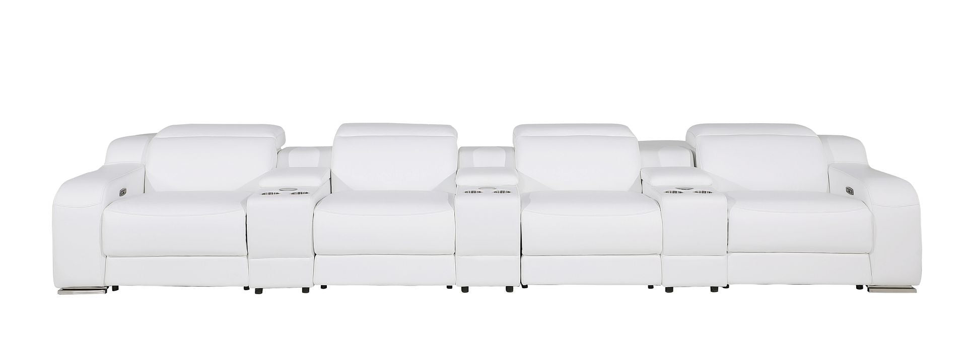 1116 - 7-Piece Modular Power Reclining Sofa In With 4 Power Recliners & Power Headrests