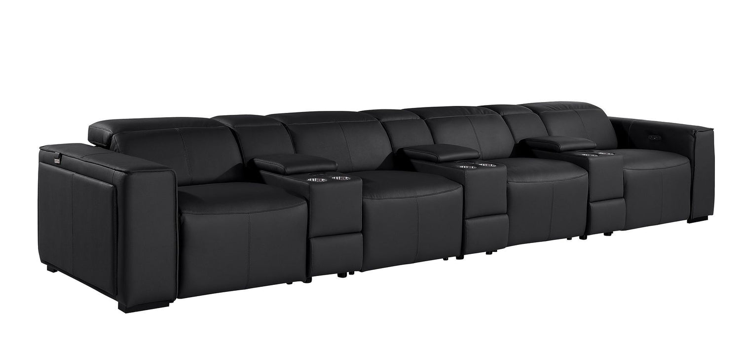 1224 - 7-Piece Modular Power Reclining Sofa In With 4 Power Recliners & Power Headrests