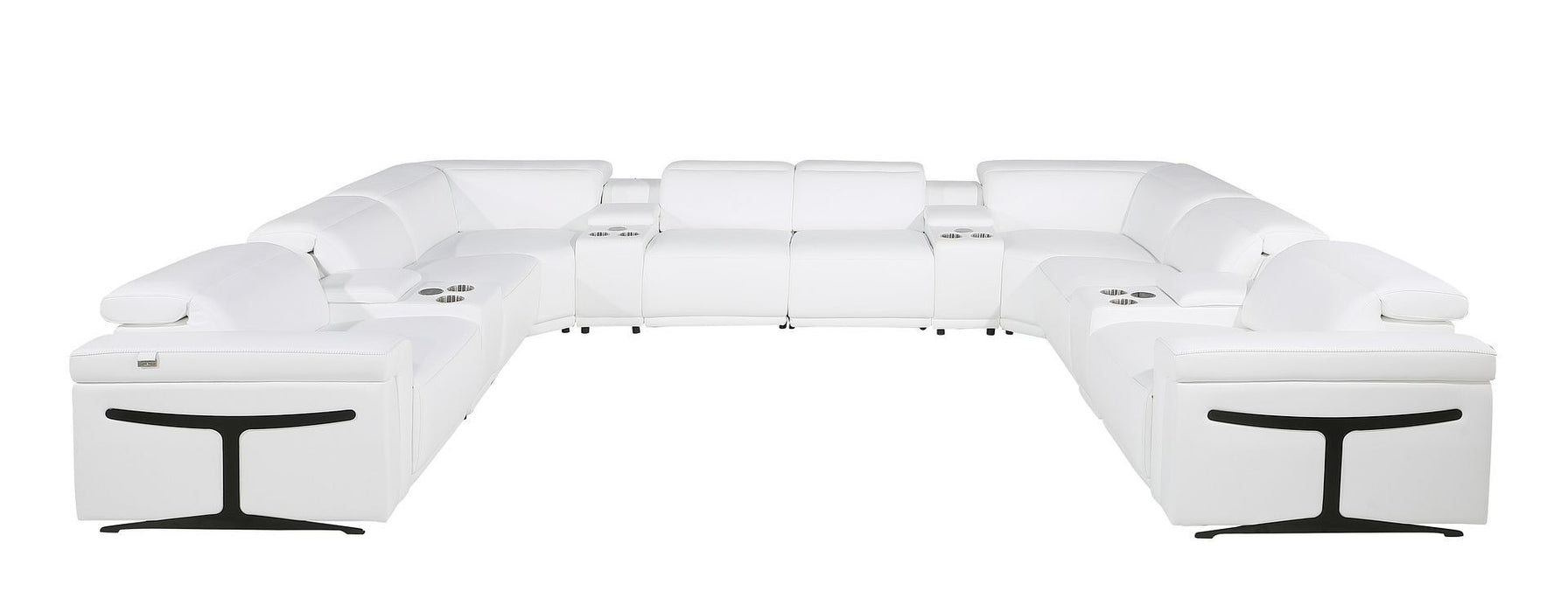 1126 - 12-Piece U-Shaped Sectional Sofa In With 4 Power Recliners & Power Headrests