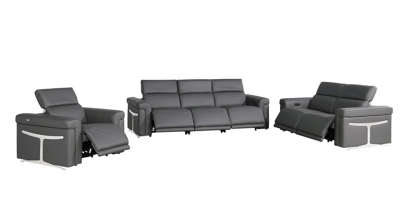 1126 - 6-Piece Modular Power Reclining Sofa, Loveseat & Chair Set In With 6 Power Recliners & Power Headrests