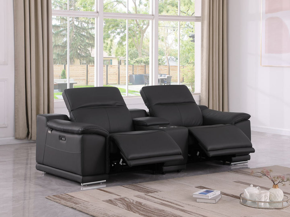 9762 - 3-Piece Modular Power Reclining Console Loveseat With 2 Power Recliners In