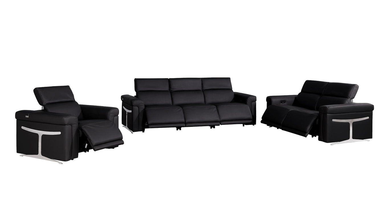 1126 - 6-Piece Modular Power Reclining Sofa, Loveseat & Chair Set In With 6 Power Recliners & Power Headrests