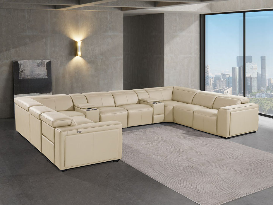 1224 - 10-Piece U-Shaped Sectional Sofa In With 4 Power Recliners & Power Headrests