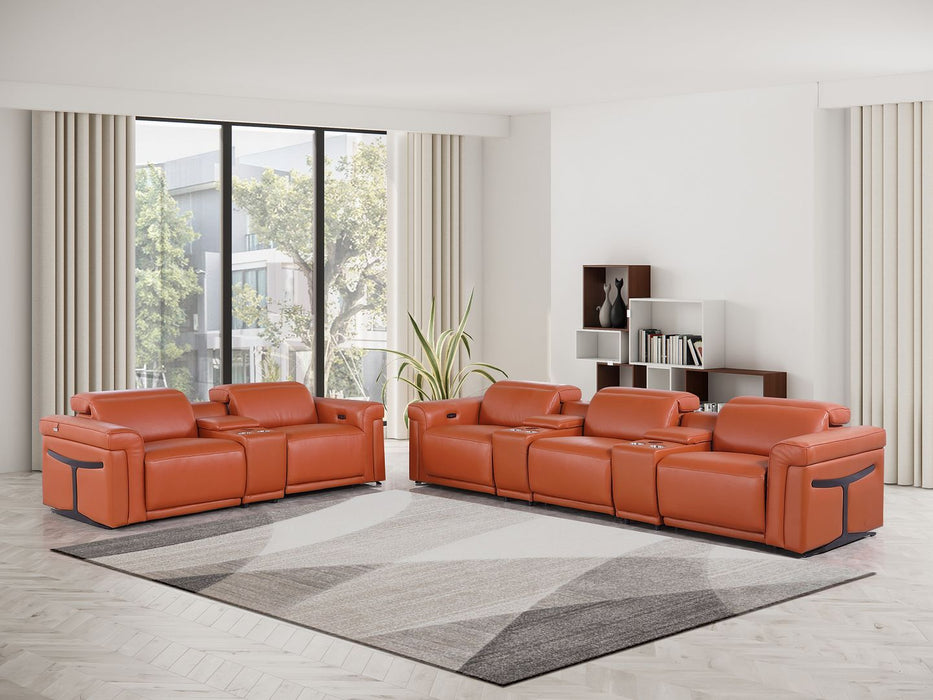 1126 - 8-Piece Modular Power Reclining Sofa & Loveseat Set In With 5 Power Recliners & Power Headrests