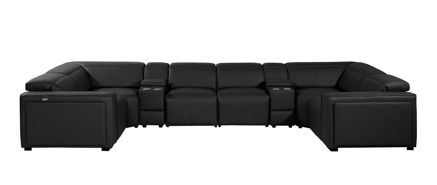 1224 - 8-Piece U-Shaped Sectional Sofa In With 2 Power Recliners & Power Headrests