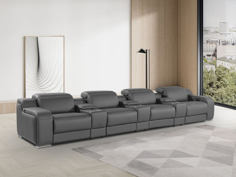 1116 - 7-Piece Modular Power Reclining Sofa In With 4 Power Recliners & Power Headrests