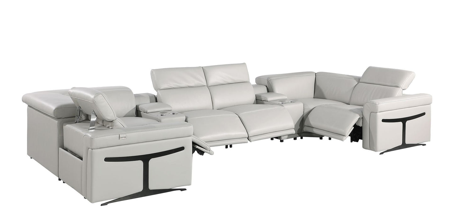 1126 - 8-Piece U-Shaped Sectional Sofa In With 4 Power Recliners & Power Headrest