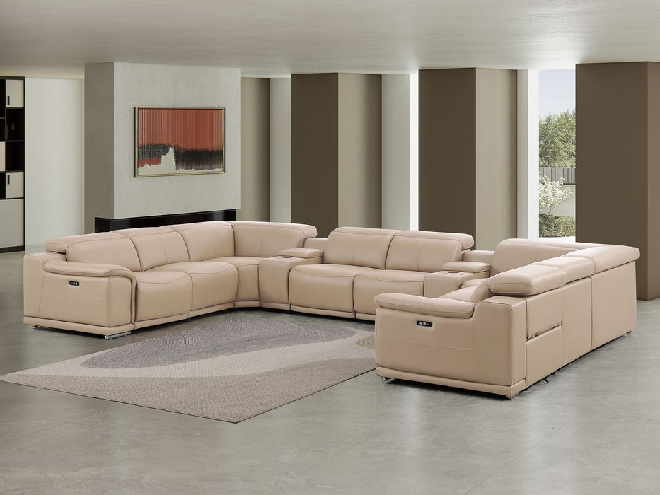 2679 - 10-Piece U-Shaped Power Reclining Sectional In Genuine Leather (4 Recliners)
