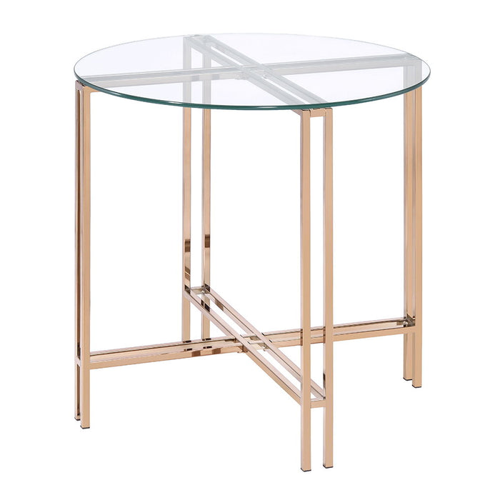 Veises - End Table - Champagne