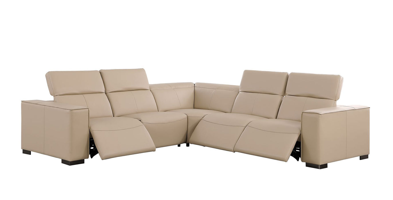 1208 - Leather Reclining Set (Sofa & Loveseat With 4 Power Recliners)