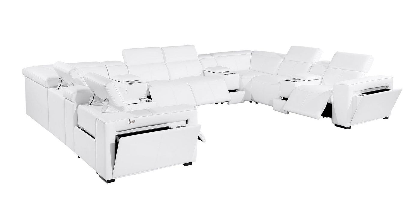 1224 - 12-Piece U-Shaped Sectional Sofa In With 4 Power Recliners & Power Headrests