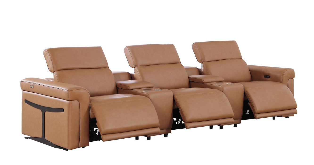 1126 - 8-Piece Modular Power Reclining Sofa & Loveseat Set In With 5 Power Recliners & Power Headrests