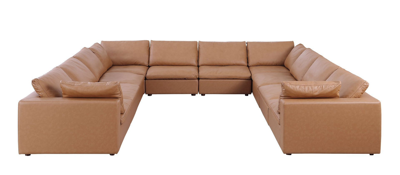 1100 - 10-Piece U-Shaped Sectional In Top-Grain Italian Leather