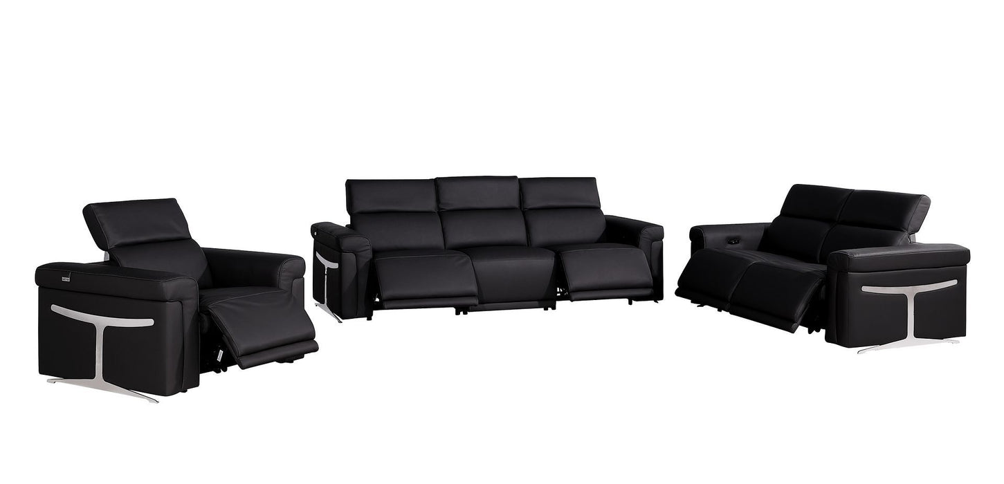 1126 - 6-Piece Modular Power Reclining Sofa, Loveseat & Chair Set In With 5 Power Recliners & Power Headrests