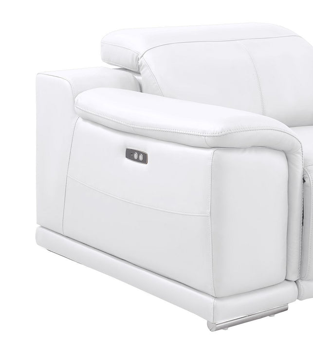 2679 - Power Reclining Sofa, Console Loveseat & Chair Set In Genuine Leather (5 Recliners)