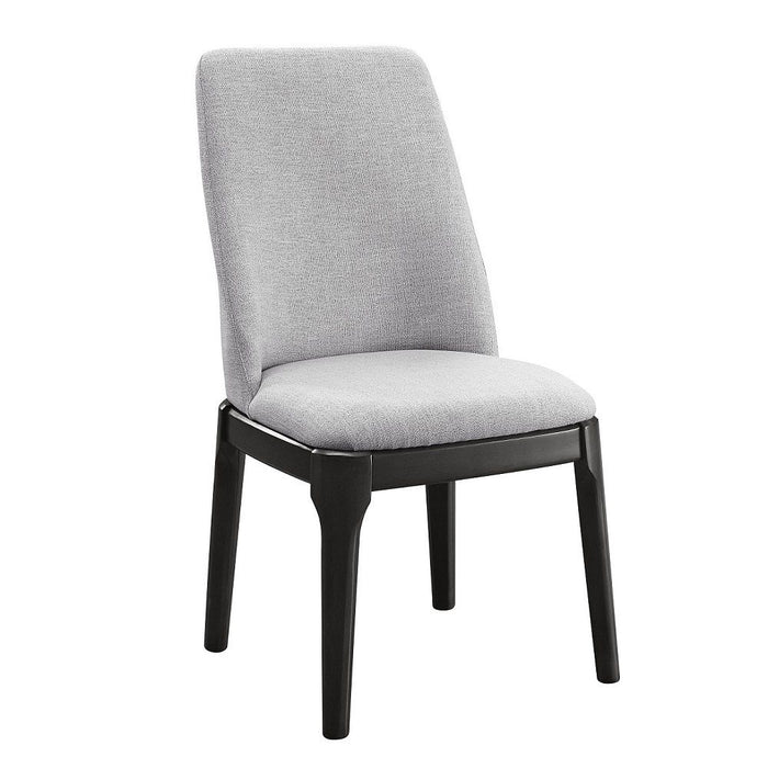 Madan - Side Chair (Set of 2) - Light Gray Linen & Gray Oak