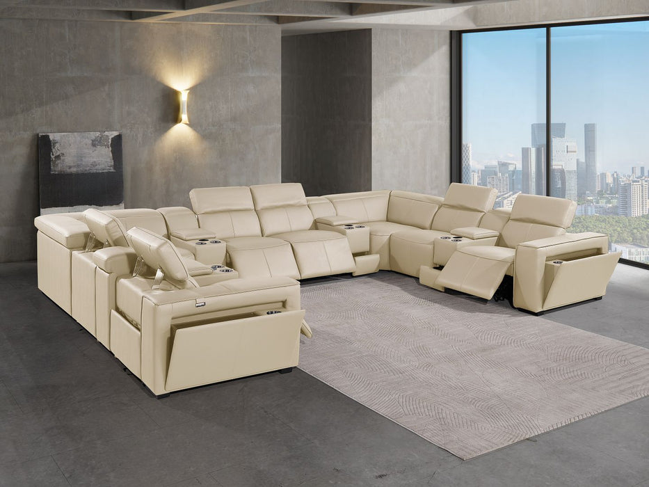 1224 - 12-Piece U-Shaped Sectional Sofa In With 4 Power Recliners & Power Headrests