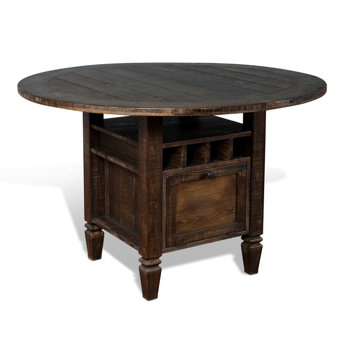 Homestead - Round Counter Height Dining Table - Tobacco Leaf