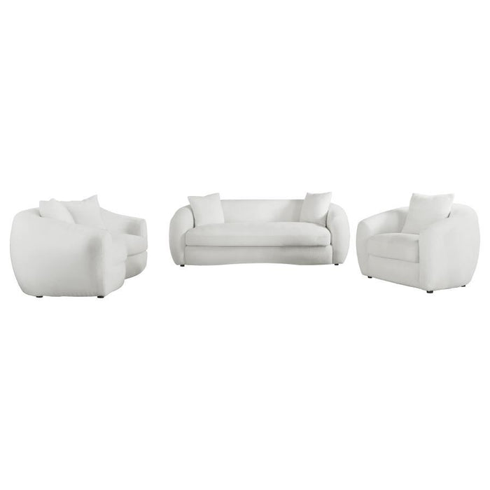 Isabella - Faux Sheepskin Upholstered Sofa Set