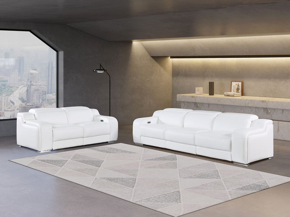 1116 - 5-Piece Modular Power Reclining Sofa And Loveseat Set In With 4 Power Recliners & Power Headrests