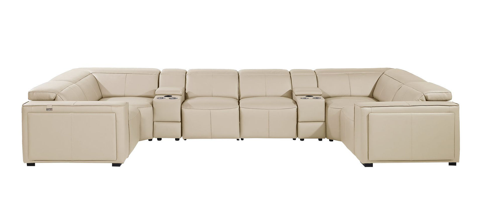 1224 - 8-Piece U-Shaped Sectional Sofa In With 4 Power Recliners & Power Headrest