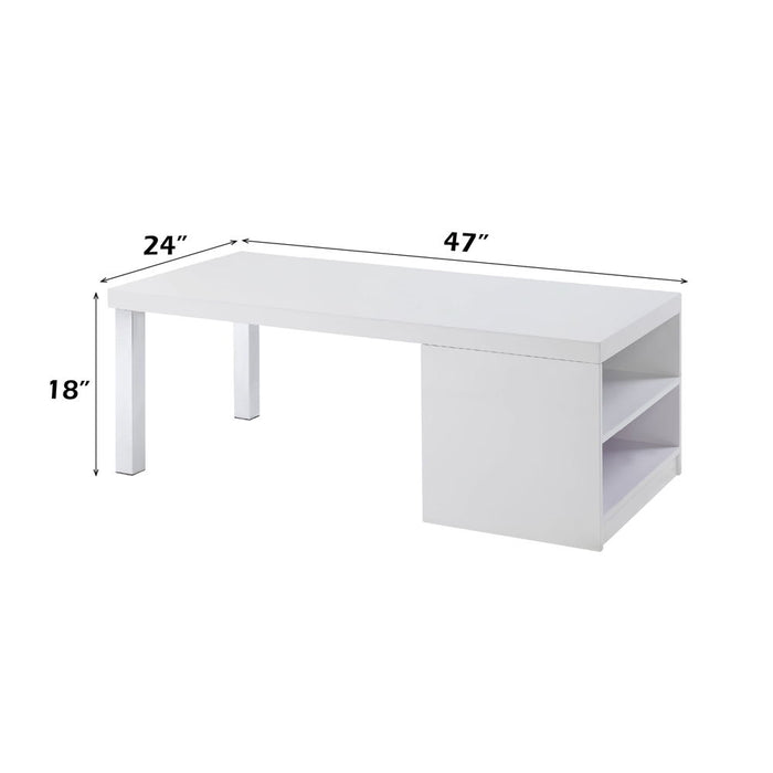 Harta - Coffee Table - White High Gloss & Chrome