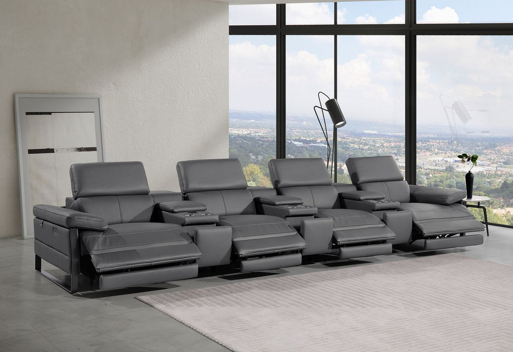 1246 - Modular Power Triple Reclining Triple Console Sofa With Power Reclining Headrests