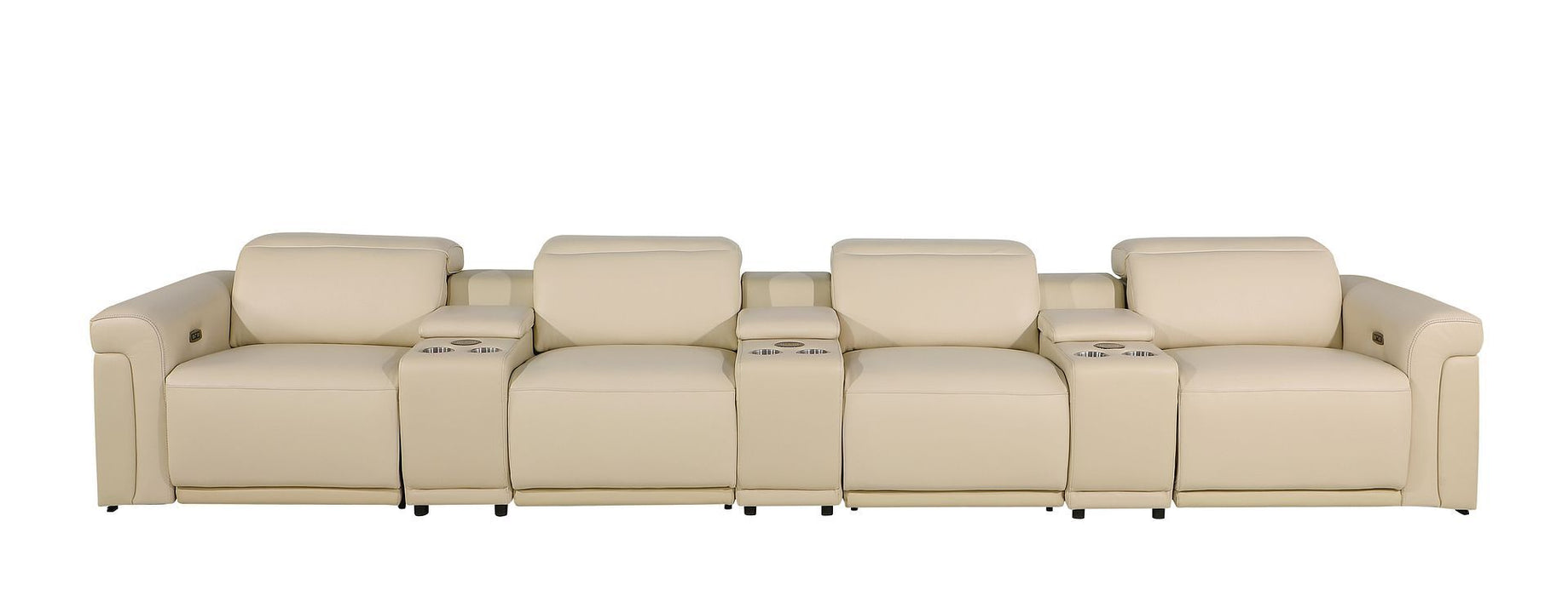 1126 - 7-Piece Modular Power Reclining Sofa In With 4 Power Recliners & Power Headrests