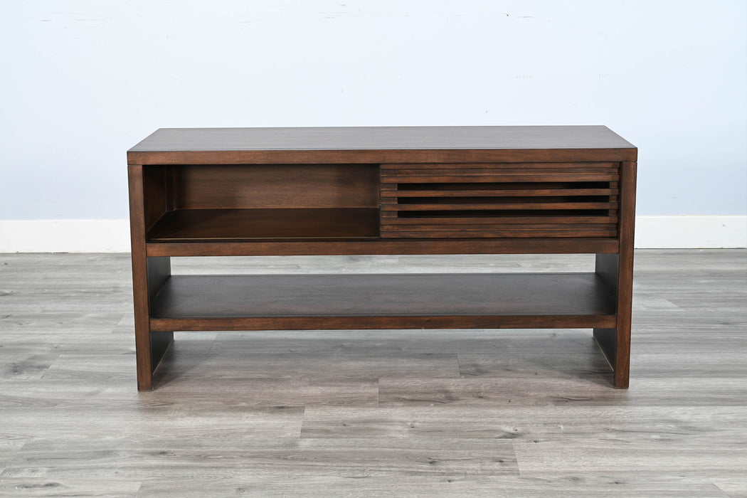Sofa Table With Sliding Door - Coffee Bean