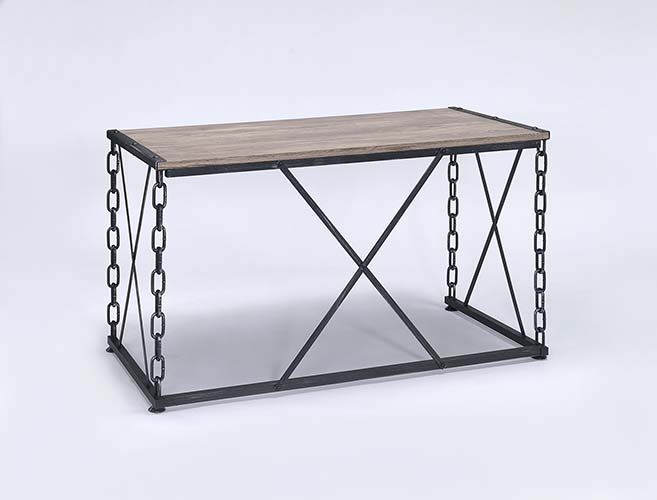 Jodie - Console Table Same 92248) - Rustic Oak & Antique Black