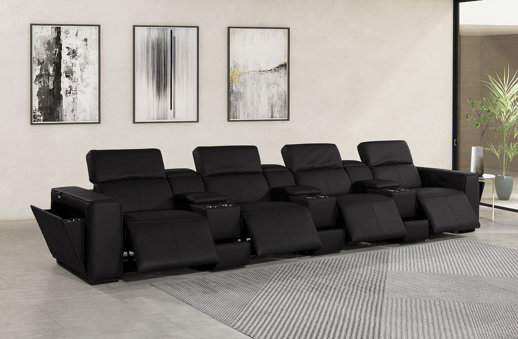 1224 - 7-Piece Modular Power Reclining Sofa In With 4 Power Recliners & Power Headrests