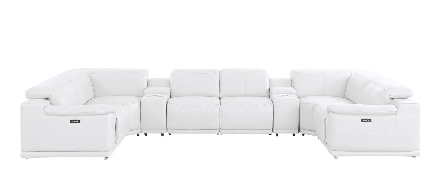 2679 - 8-Piece U-Shaped Power Reclining Sectional In Genuine Leather (2 Recliners)