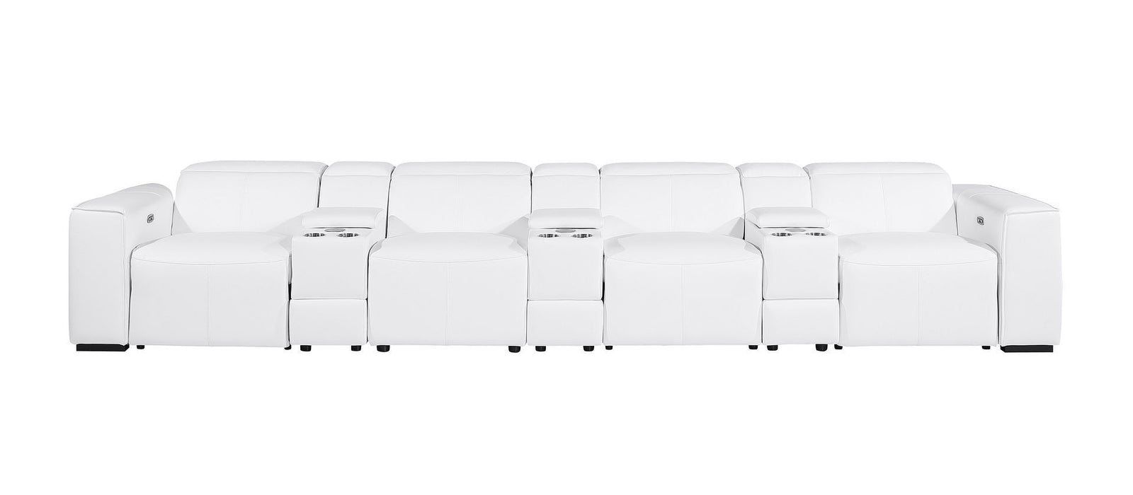 1224 - 7-Piece Modular Power Reclining Sofa In With 4 Power Recliners & Power Headrests