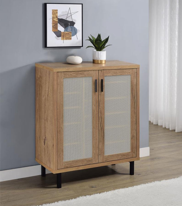 Teller - 2-Door Shoe Storage Cabinet - Natural Oak