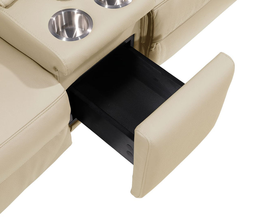 1246 - 6-Piece L-Shaped Modular Power Reclining Sectional With 3 Power Recliners And Power Headrests