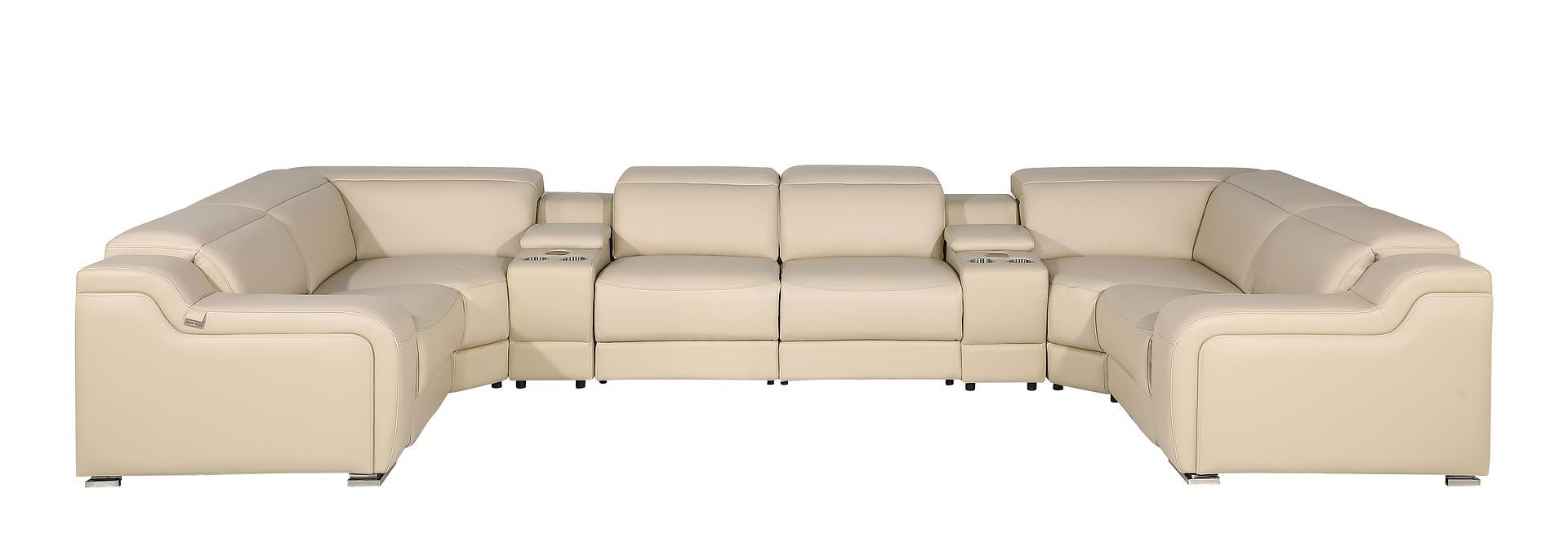 1116 - 8-Piece U-Shaped Sectional Sofa In With 4 Power Recliners & Power Headrest