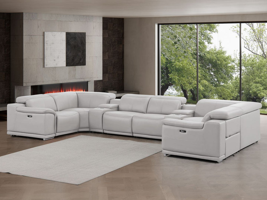 2679 - 8-Piece U-Shaped Power Reclining Sectional In Genuine Leather (4 Recliner)