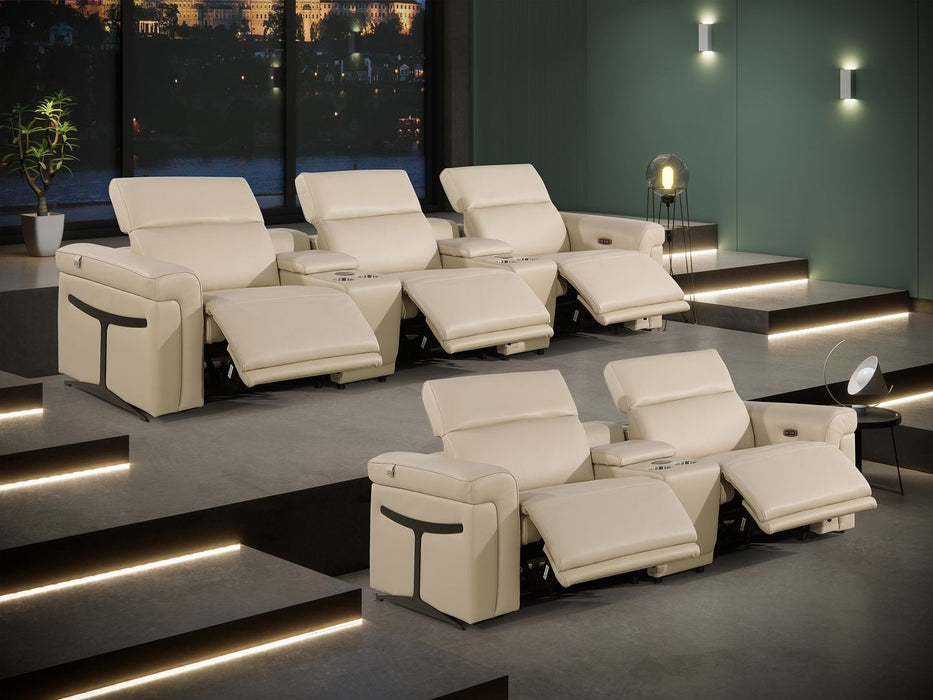 1126 - 8-Piece Modular Power Reclining Sofa & Loveseat Set In With 5 Power Recliners & Power Headrests