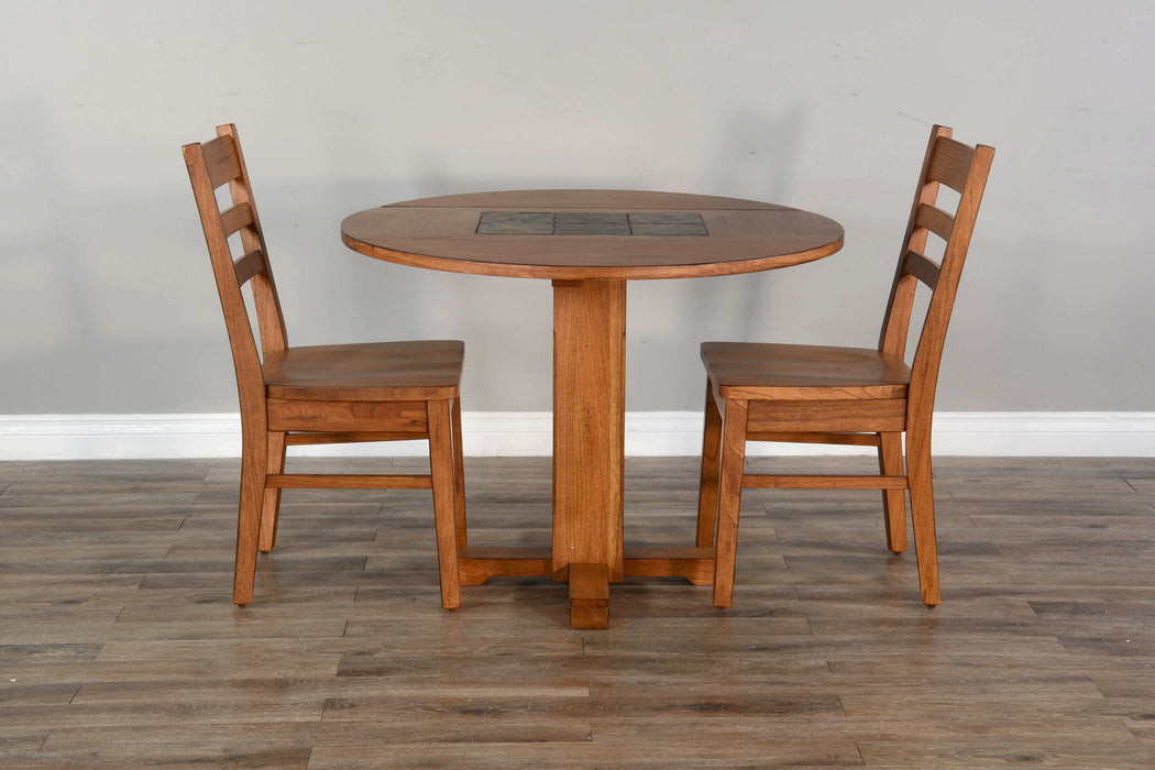 Drop Leaf Round 3 Piece Dining Set