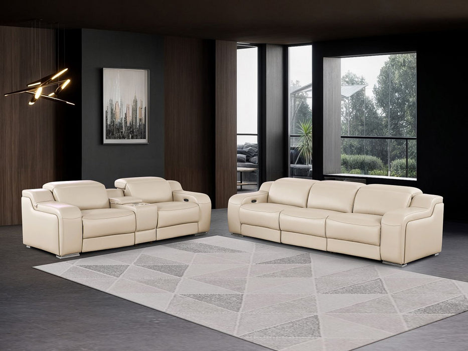 1116 - 6-Piece Modular Power Reclining Sofa And Console Loveseat Set In With 5 Power Recliners & Power Headrests