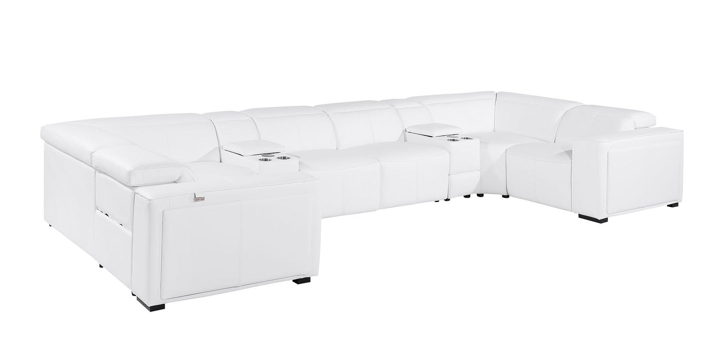 1224 - 8-Piece U-Shaped Sectional Sofa In With 4 Power Recliners & Power Headrests