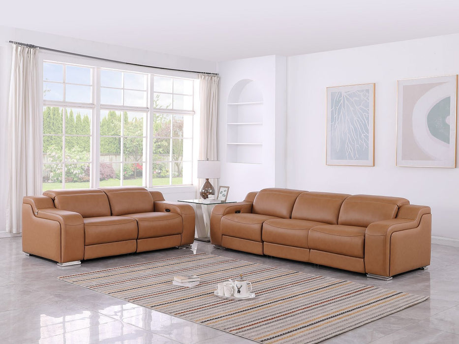 1116 - 5-Piece Modular Power Reclining Sofa And Loveseat Set In With 4 Power Recliners & Power Headrests