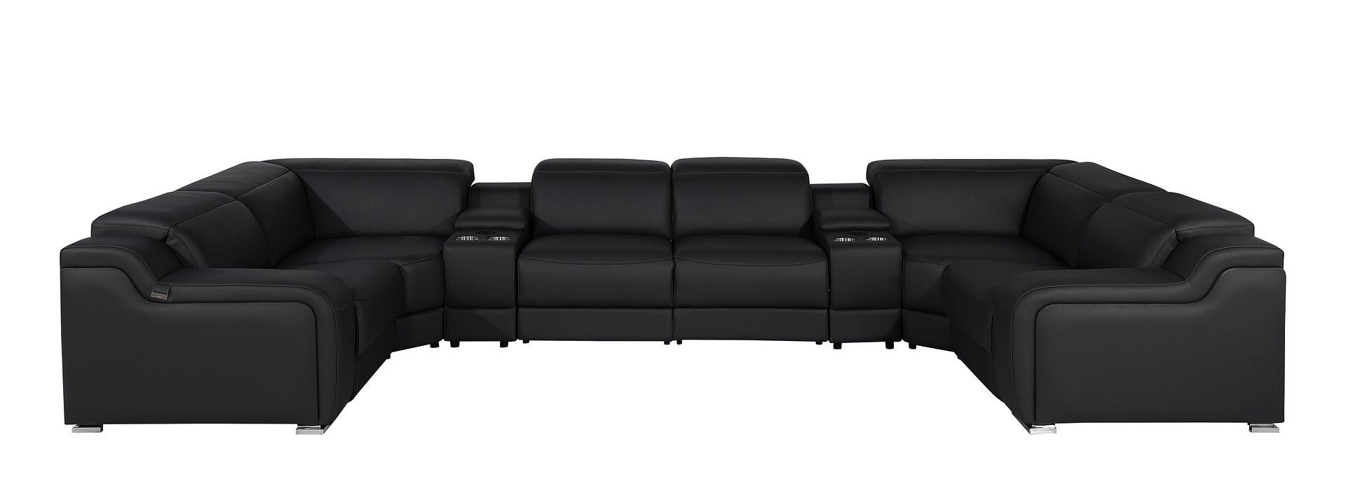 1116 - 8-Piece U-Shaped Sectional Sofa In With 4 Power Recliners & Power Headrests